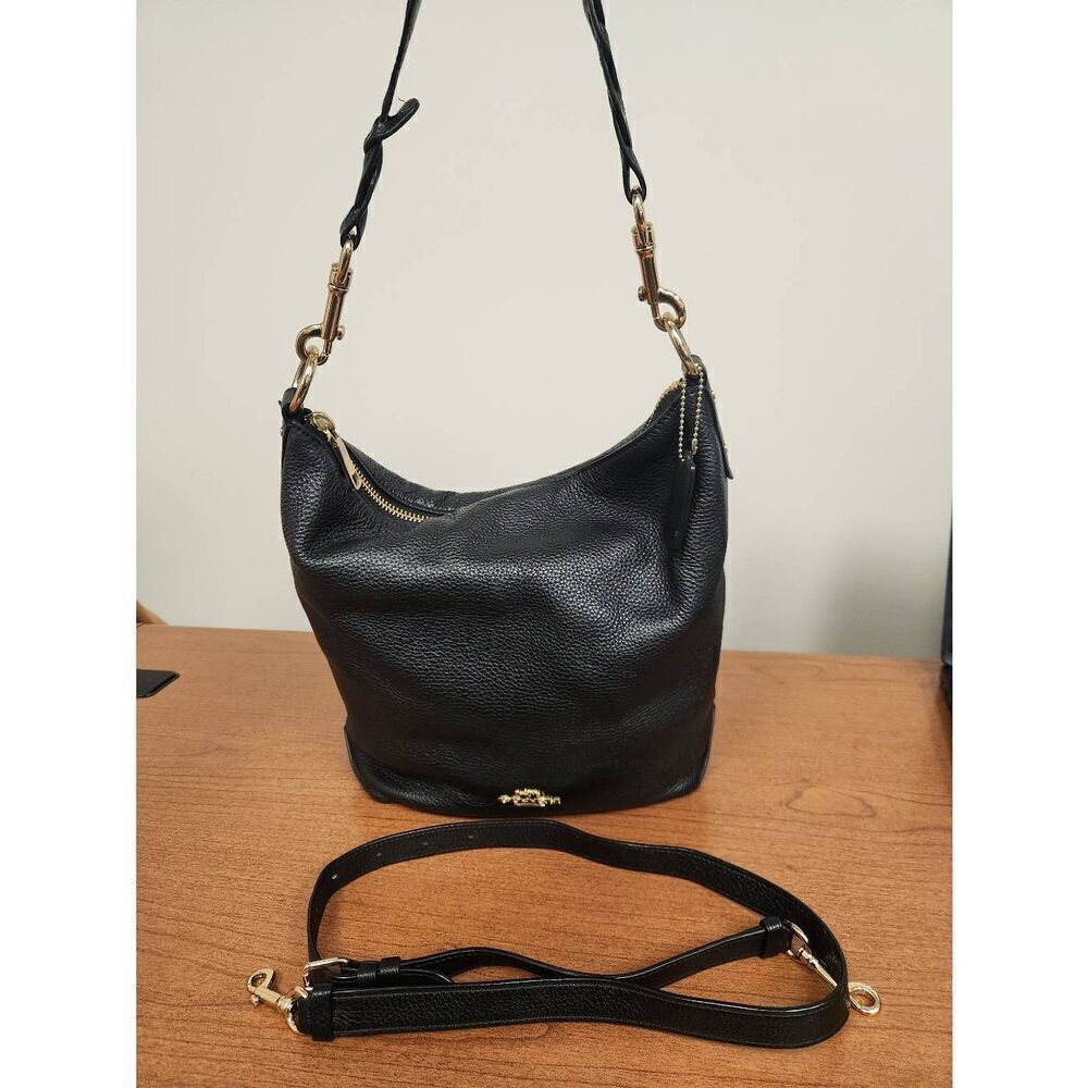 Coach Abby Duffle Bag, Black F31507 with 2 removable straps (PF)